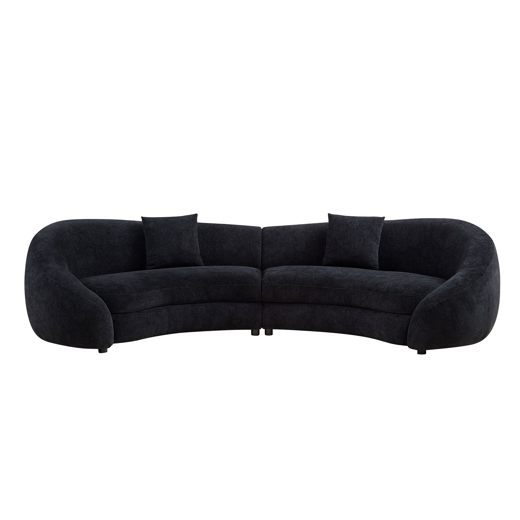 LiviNest Curved Sectional Sofa with Love Heart Design: 126" Modern ...