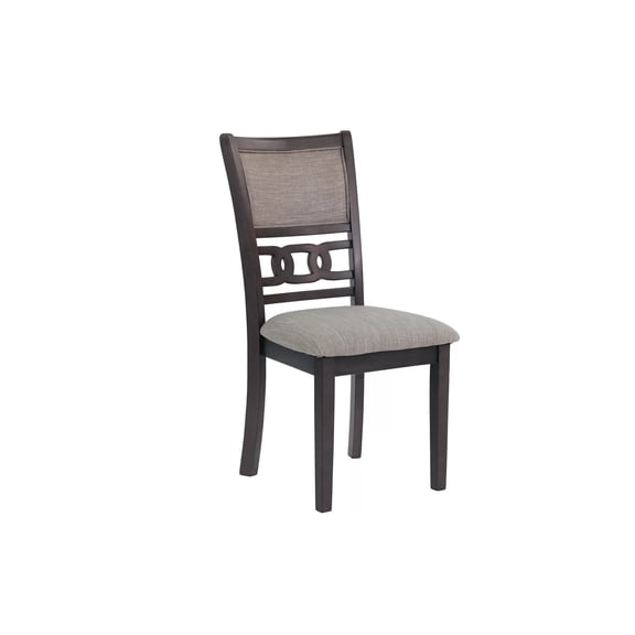 LiviNest Dining Chairs Set of 2: Contemporary Grey Upholstered Side Chairs - Compact Kitchen & Dining Room Seating for Small Apartments with Cushioned Seats & Unique Back Design
