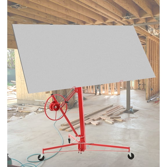 LiviNest Drywall Lift 11ft Panel Hoist: 1-Person Lifts 150-lb Drywall - Roll-Position-Lock for Pro-Level Control - 360 Rotating Cradle & Lockable Wheels for Construction & DIY