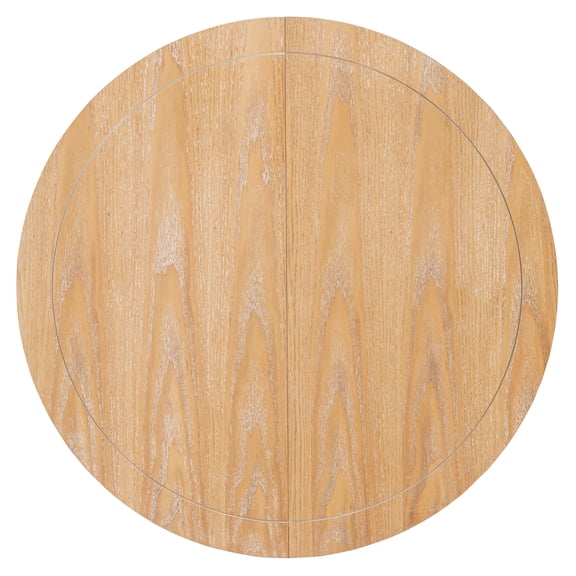 LiviNest Extendable Dining Table for 4-6: 42 to 58-Inch Expandable Table - 250 LBS Capacity Rustic Farmhouse Kitchen Table with Distressed Finish & Crossed Legs (Natural Wood Wash)