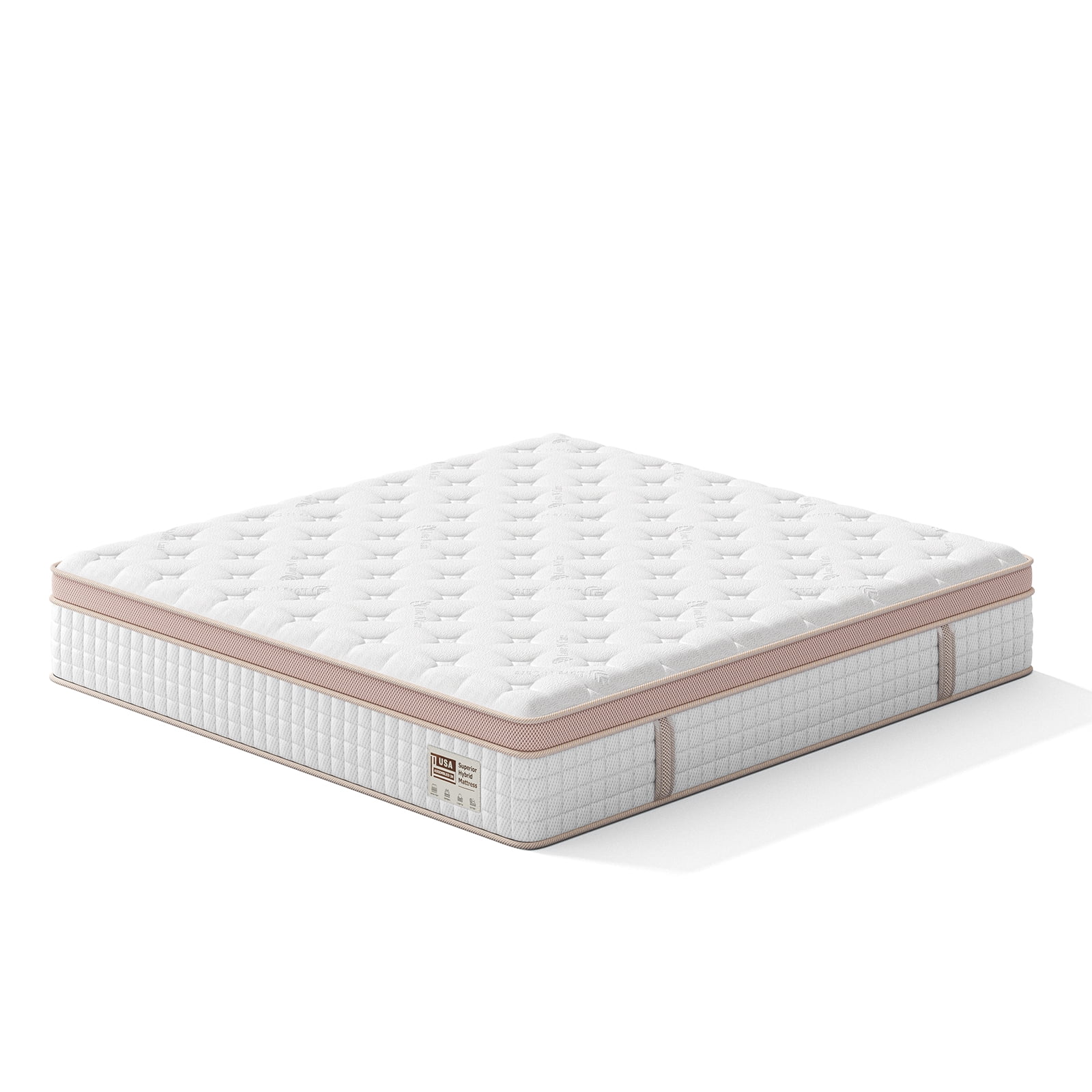 LiviNest Firm Hybrid Mattress for Couples: 12 Inch King Size - Pressure ...