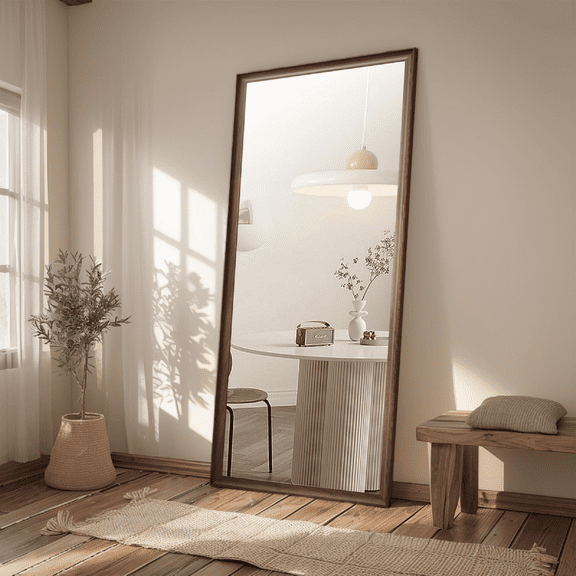 LiviNest Full Body Floor Mirror for Bedroom: 70x32 Inch Full-Length Mirror - One-Glance Full Outfit Check with 3-Way Installation & 9x Longer Lasting Silver Mirror for Home & Salon