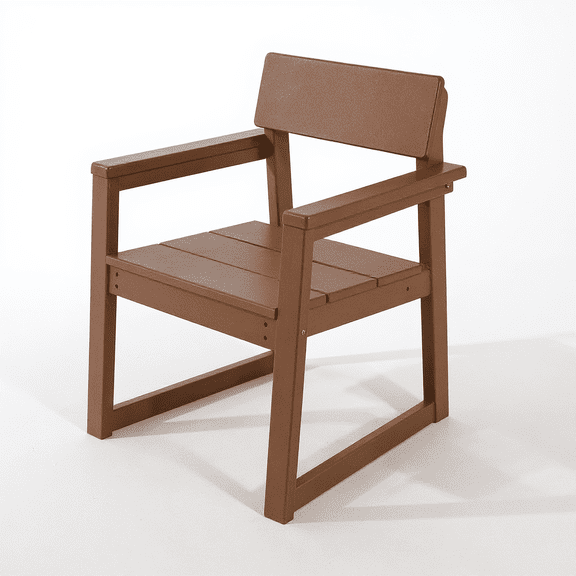 LiviNest HDPE Outdoor Armchairs: 100% Recycled Plastic Modernist Design - Commercial Grade Patio Seating for Design Studios & Contemporary Gardens with Custom Color Options & Ergonomic Back Support