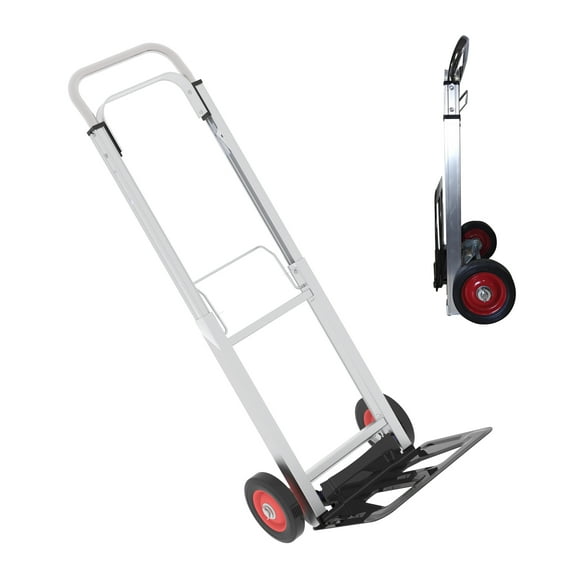LiviNest Heavy-Duty Folding Hand Truck: 198LBS Capacity & Folds Flat - Portable Dolly Cart for Home Moving & Garage - Aluminum Collapsible Hand Cart with Telescoping Handle
