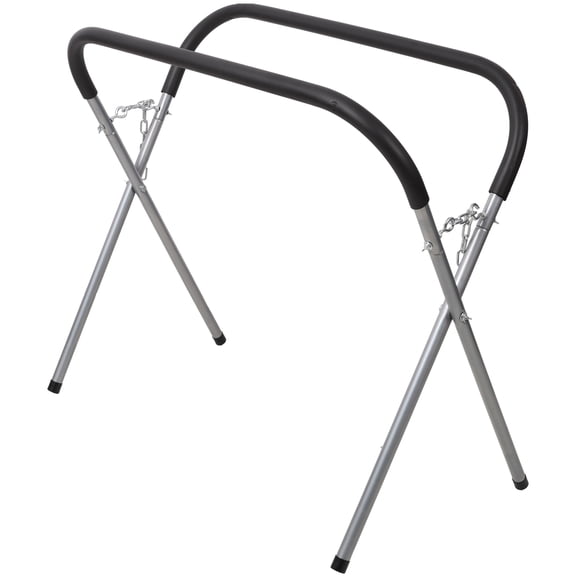 LiviNest Heavy Duty Folding Work Stand: 750 lb Capacity for Car Doors & Bumpers - 3.5 Inch Ultra-Thin Fold for Garage & Shop - Adjustable Height Steel Frame with Protective Rails