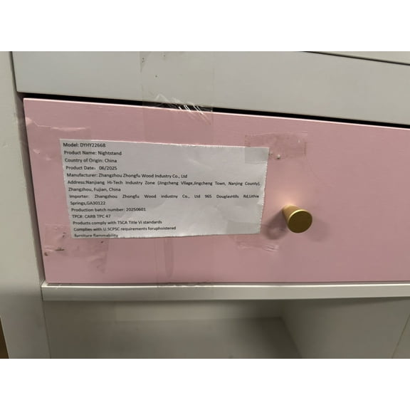 LiviNest Kids Nightstand with Drawer & Shelf: Pink Modern Wooden Bedside Table for Girls Room - Tipover Restraint Storage Furniture for Children Bedroom Decor & Organization