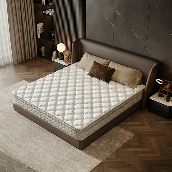 LiviNest King Mattress 12 Inch Hybrid Memory Foam & Pocket Spring for Pressure Relief & Motion Isolation - Medium Firm Mattress in a Box with Reinforced Edge Support for Couples & Adults