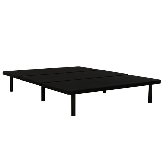LiviNest King-Size Platform Bed Frame: Zero Box Spring Required & Anti-Wobble Support - Underbed Storage for 4+ Large Bins - Modern Black Upholstered Bed Base for Master Bedroom & Apartment