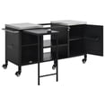 thumbnail image 1 of LiviNest Large Outdoor Grill Cart: 72.4" Heavy Duty Kitchen Island with Fold-out Table - 1495+ sq.in Workspace for 21-22" Ceramic Grills & Backyard Parties - 400lbs Capacity & 6 Locking Wheels, 1 of 6