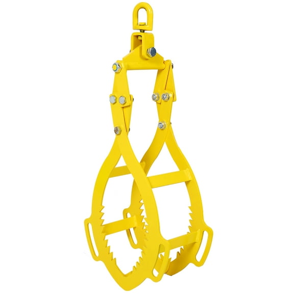 LiviNest Logging Tongs 3300 Lbs Capacity Log Grabber for Timber & Wood - 4 Claw Logging Tool with 3" to 32" Adjustable Opening for Tractor & Skidder - Heavy Duty Yellow Lifting Clamp for Forestry & F