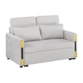 thumbnail image 1 of LiviNest Loveseat Sleeper Sofa Bed: Dual-Pull Sleeper Design with Teddy Velvet Upholstery & Storage Pockets - Compact Convertible Furniture for Small Apartments & Guest Rooms, 1 of 5