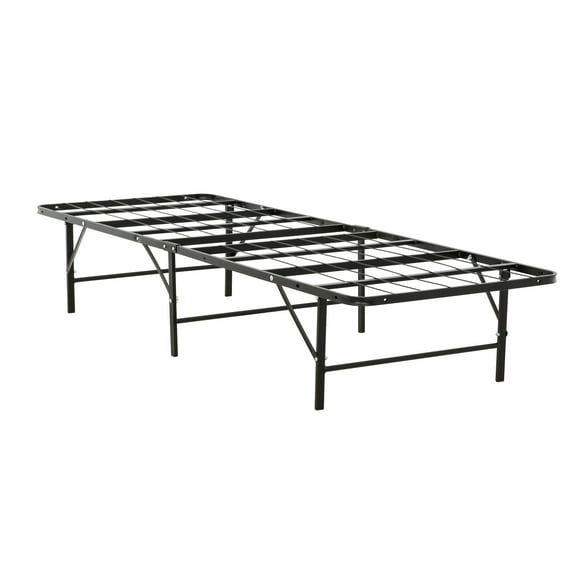 LiviNest Metal Bed Frame for Twin-XL Mattress: Heavy Duty Steel Platform Base with Grid Support & 14 Inch Under Bed Storage Space - Easy Assembly Minimalist Design for Small Bedroom & Apartment