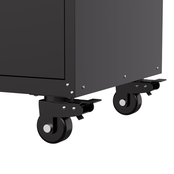 LiviNest Mobile Tool Cabinet Garage Organizer: 1 Locker 3 Drawer System - 68lb Load Rolling Steel Chest for Home Workshop & DIY Projects