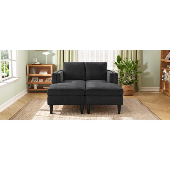 LiviNest Modular Chaise Lounge Sofa Bed: 3-Way Layout Freedom for Small Apartments - 2-in-1 Sofa & Guest Bed with 51.2" Deep Seat & Dual-Layer Armrests - Modern Upholstered Chenille Sofa for Living R