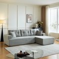 thumbnail image 1 of LiviNest Modular Sectional Sofa: Frameless Cloud Couch with Corduroy Upholstery & High-Resilience Foam - Convertible Bed Design for Remote Workers & Small Apartments Home Office Space, 1 of 6