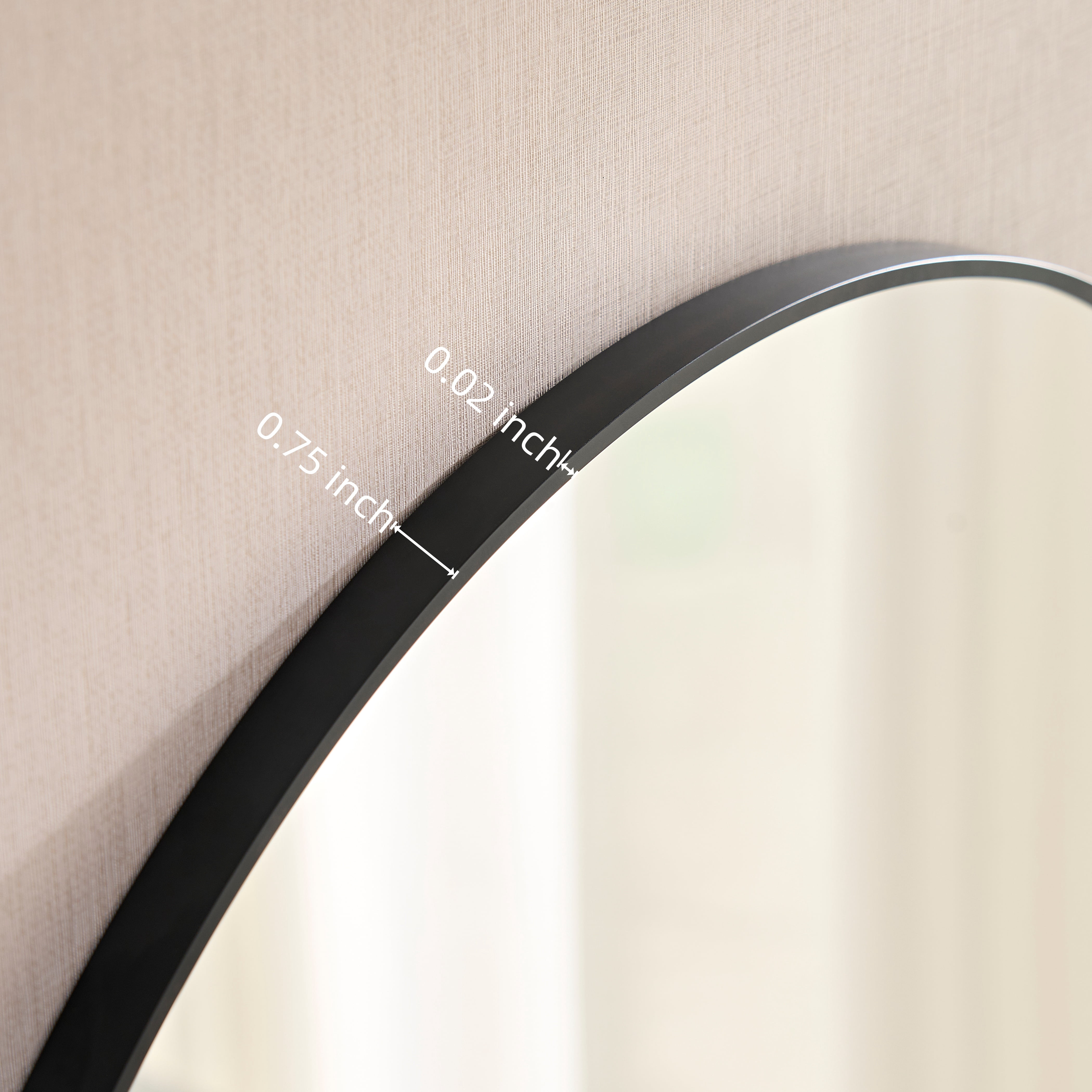 LiviNest Oval Wall Mirror 40x30 Inch: Modern Narrow Metal Frame ...