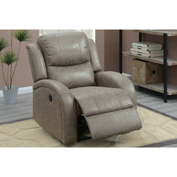 LiviNest Power Recliner Chair: Modern Leather-like Recliner with Electric Adjustable Mechanism - Home Living Room Seating for Recovery Comfort & Relaxation