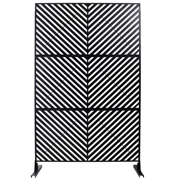 LiviNest Privacy Screen Room Divider: Geometric Pattern Freestanding ...