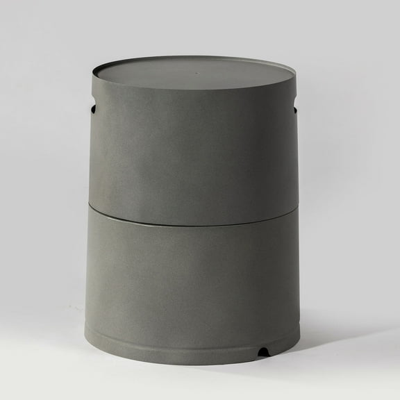 LiviNest Propane Tank Cover Side Table: Steel Gas Cylinder Holder & Outdoor Concrete End Table - Modern Hideaway Design for Patio Balcony Garden Use