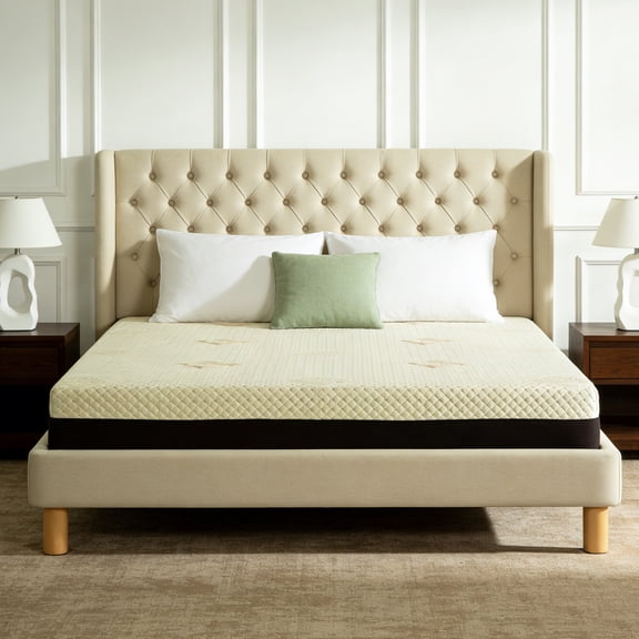 LiviNest Queen Cooling Mattress: 12-Inch Copper Gel Foam Bed - 7-Zone Pressure Relief for Back Pain & Night Sweats - Medium Firm Support Made in Japan