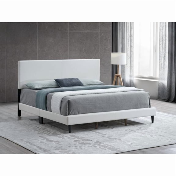LiviNest Queen Size Bed Frame with Adjustable Headboard: Modern Upholstered Platform Bed - No Box Spring Needed & Slat Support System for Small Spaces & Remote Workers Home Office Setup
