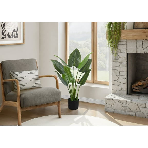 LiviNest Real Touch Indoor Plant: 37" Tall Aureum Tree for Home & Office - 9 Adjustable Lifelike Leaves - Zero Watering & Maintenance Floor Decor