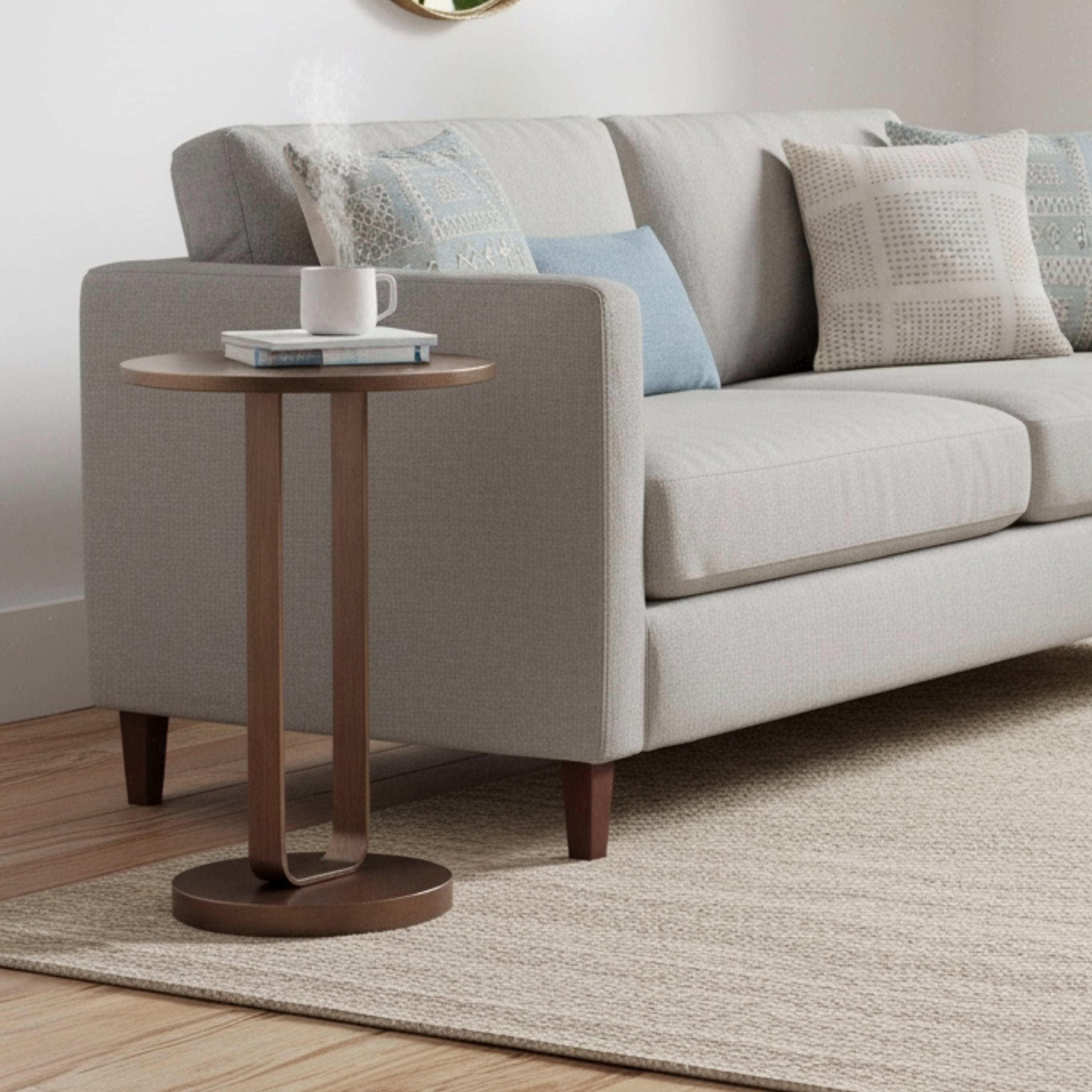 Photo inspiration: Gallery Detail: Livinest Round Side Table Bronze Metal Accent Table For Small