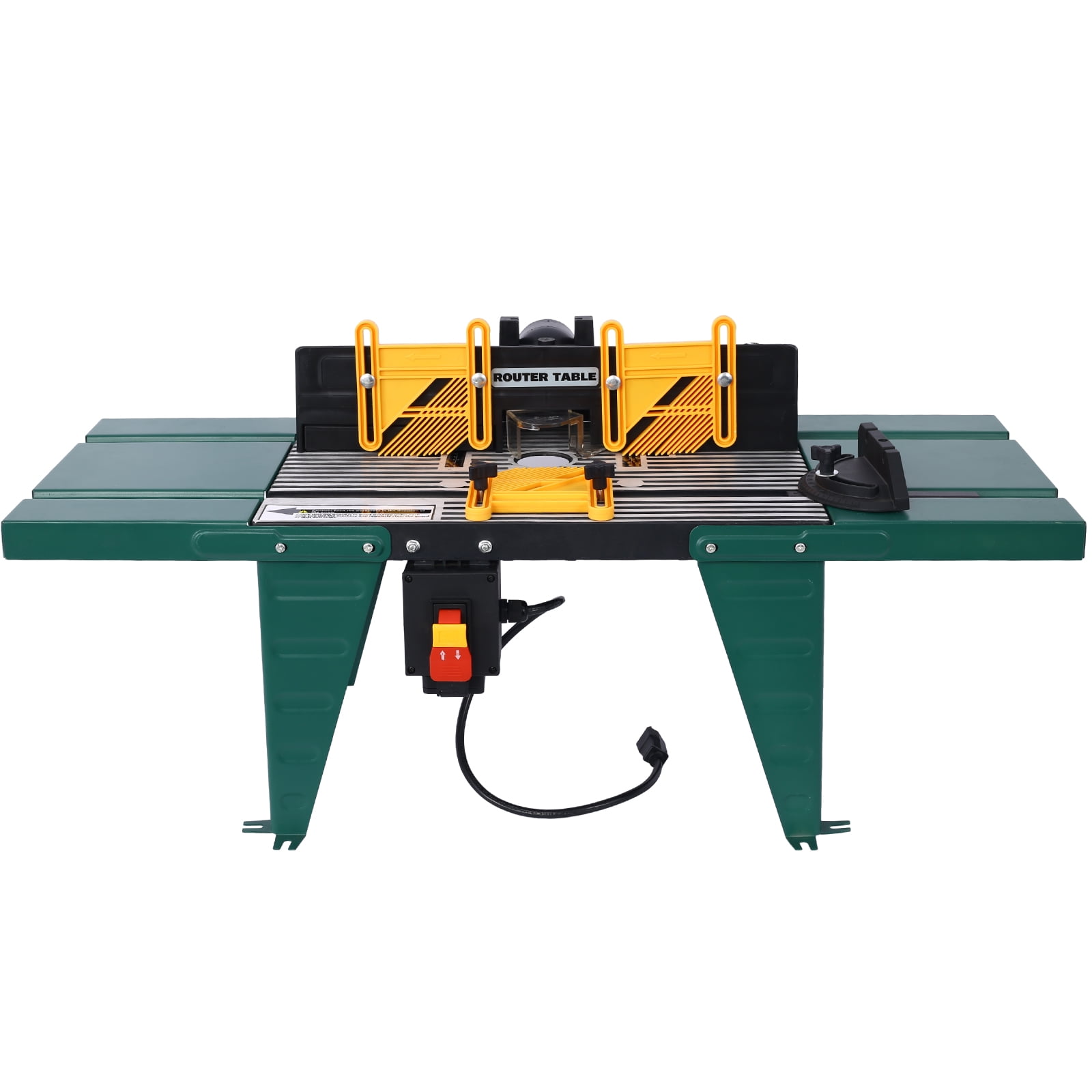 LiviNest Router Table with Extension Wings & Dust Port - Precision Woodworking Table for Home Workshop & DIY Projects - Adjustable Fence & Miter Gauge for Craftsmen & Woodworkers