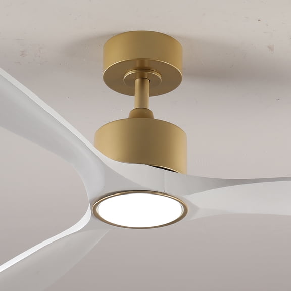 LiviNest Solid Wood Ceiling Fan with Light: Whisper-Quiet 6-Speed DC Motor & Dimmable LED - Year-Round Comfort for Living Room & Bedroom - DIY Installation with Remote Control