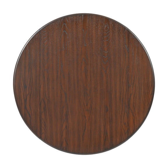LiviNest Space-Saving Round Dining Table: 1 Table 2 Sizes for 2-4 People - Expandable Folding Design for Small Apartments & Compact Dining Areas - Brown MDF & Rubber Wood Modern Table