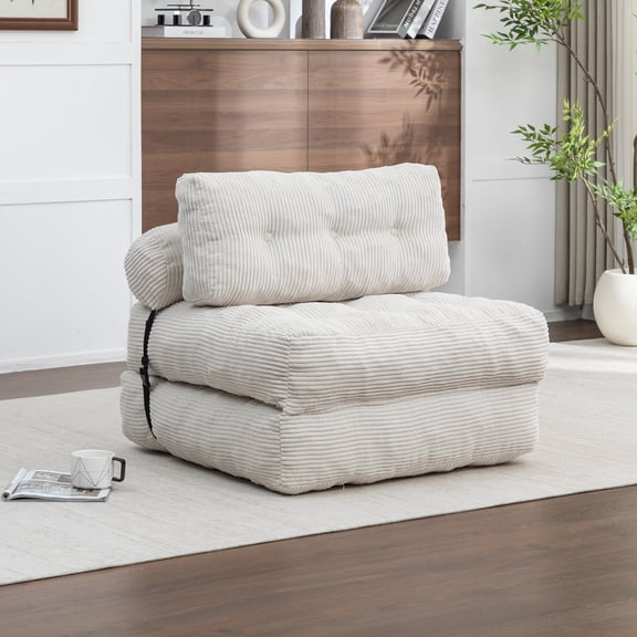 LiviNest Space Saving Sofa Bed: 2-in-1 Convertible Sleeper Chair - 34.7" Compact Sofa to 68.5" Single Bed for Small Apartments & Guest Rooms - Portable Foldable Floor Lounge with Pillow & Back Suppor