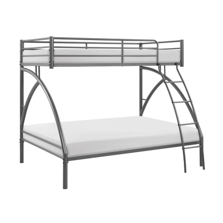 LiviNest Twin over Full Bunk Bed, Heavy Duty Metal Frame with Guard Rails, 300 lbs Capacity per Bed, No Box Spring Needed, Easy Assembly