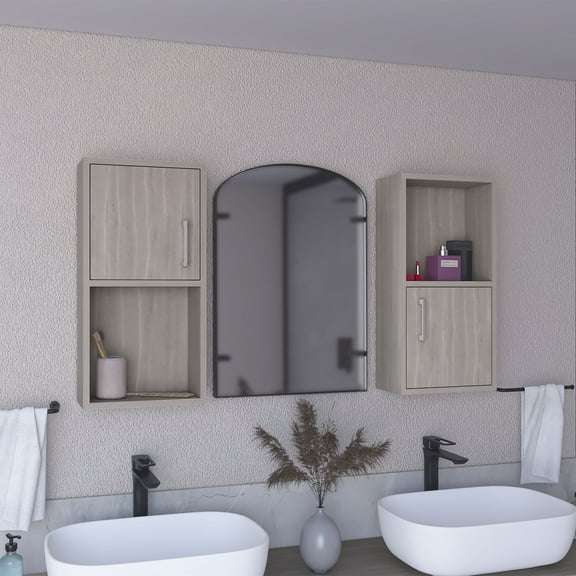 LiviNest Wall Mounted Medicine Cabinet for Small Bathroom: 4-Zone Storage System - 2 Doors & 2 Shelves - Compact 23.6"H x 11.8"W x 6.2"D for Apartment & Powder Room