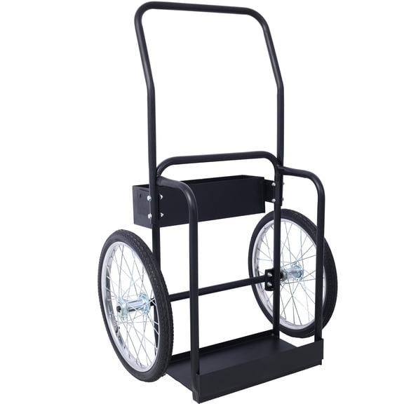 LiviNest Welding Cylinder Cart Dolly: Compact Removable Design with 20" Pneumatic Wheels - 220lbs Capacity Dual Oxygen Acetylene Tank Transport for Metal Art Studios & Workshop Safety