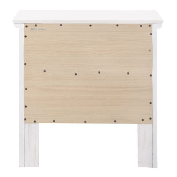 LiviNest White Nightstand with Two Drawers: Compact 24x16x24 Inch No Assembly Needed - Transitional Style Bedside Table for Small Spaces & Bedroom Decor
