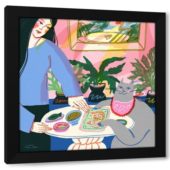 Livia Falcaru 20x20 Black Modern Wood Framed Wall Art Titled - Untitled Artwork 4