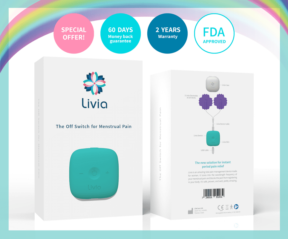 Livia Period Cramps Relief DrugFREE Solution For Menstrual Cycle Pain Revolutionary