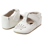 Livie & Luca Girls Cora III Crib Shoe, Milk, 3-6 Months US