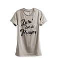 thumbnail image 1 of Livin' On A Prayer Women's Fashion Relaxed T-Shirt Tee Heather Tan 2X-Large, 1 of 3