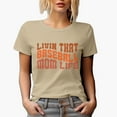 thumbnail image 1 of Livin That Baseball Mom Life Quote, Groovy Retro Wavy Text Merch Gift, Tan T-Shirt, 3XL, 1 of 5