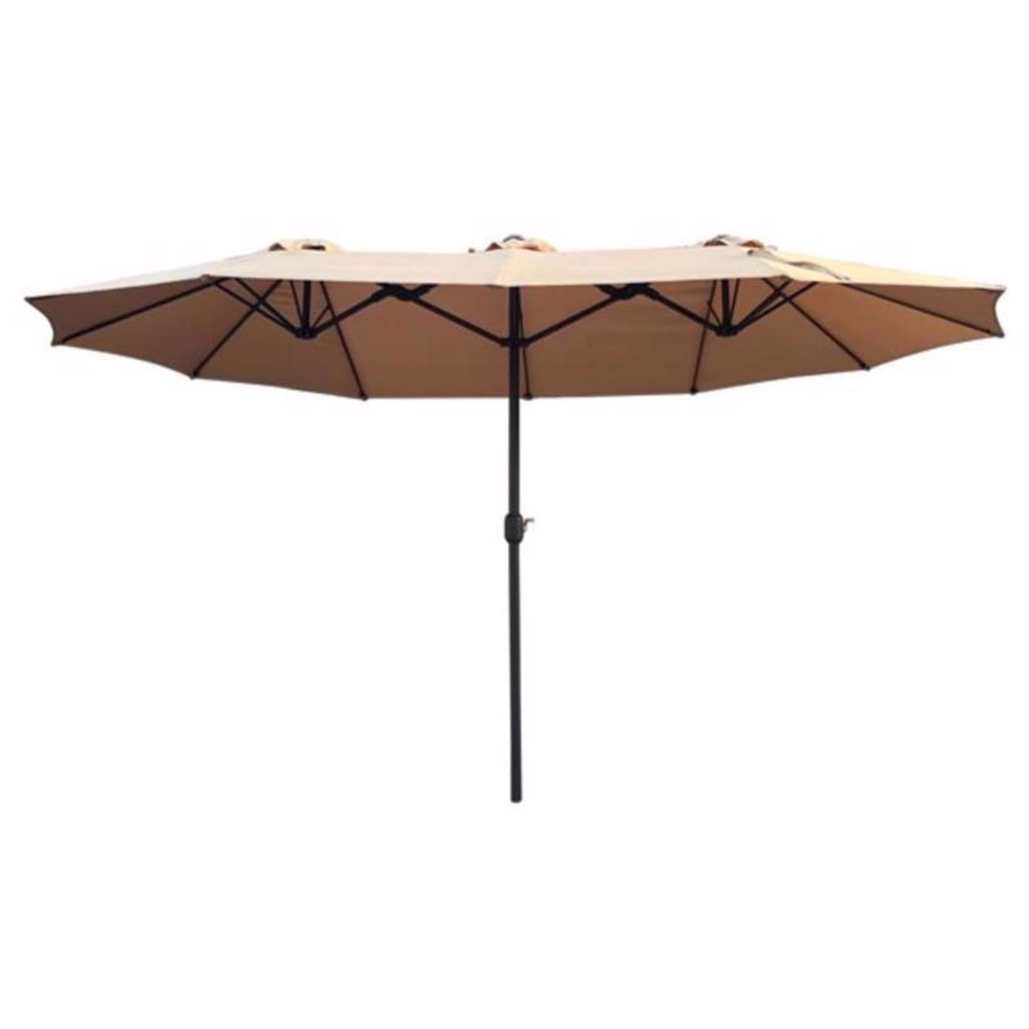 Living Accents 15 ft. Beige Patio Umbrella - Walmart.com