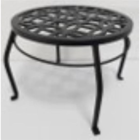 Living Accents 8104235 15 in. Cast Iron Plant Stand, Black
