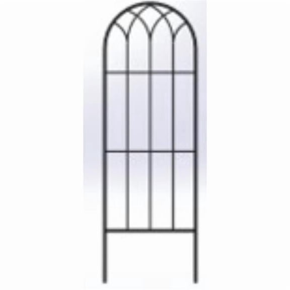 Living Accents 7036132 24 in. Steel Trellis, Black