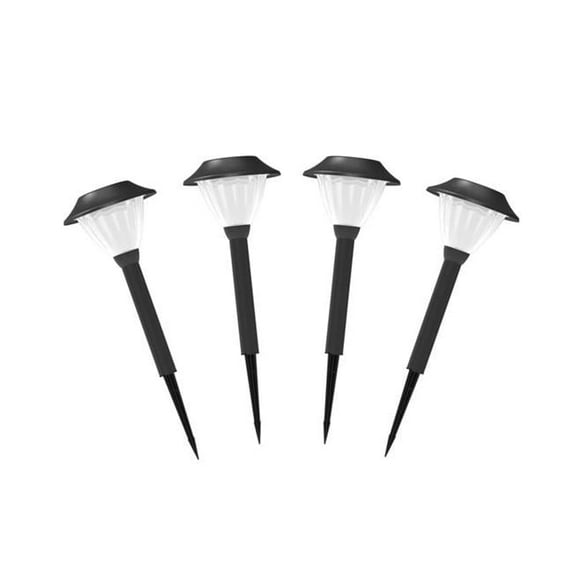 Living Accents 3010788 6 watt Black & White Low Voltage LED Pathway Light, Pack of 4