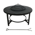 thumbnail image 1 of Living Accents 36" Round Steel Wood Burning Fire Table, 1 of 1