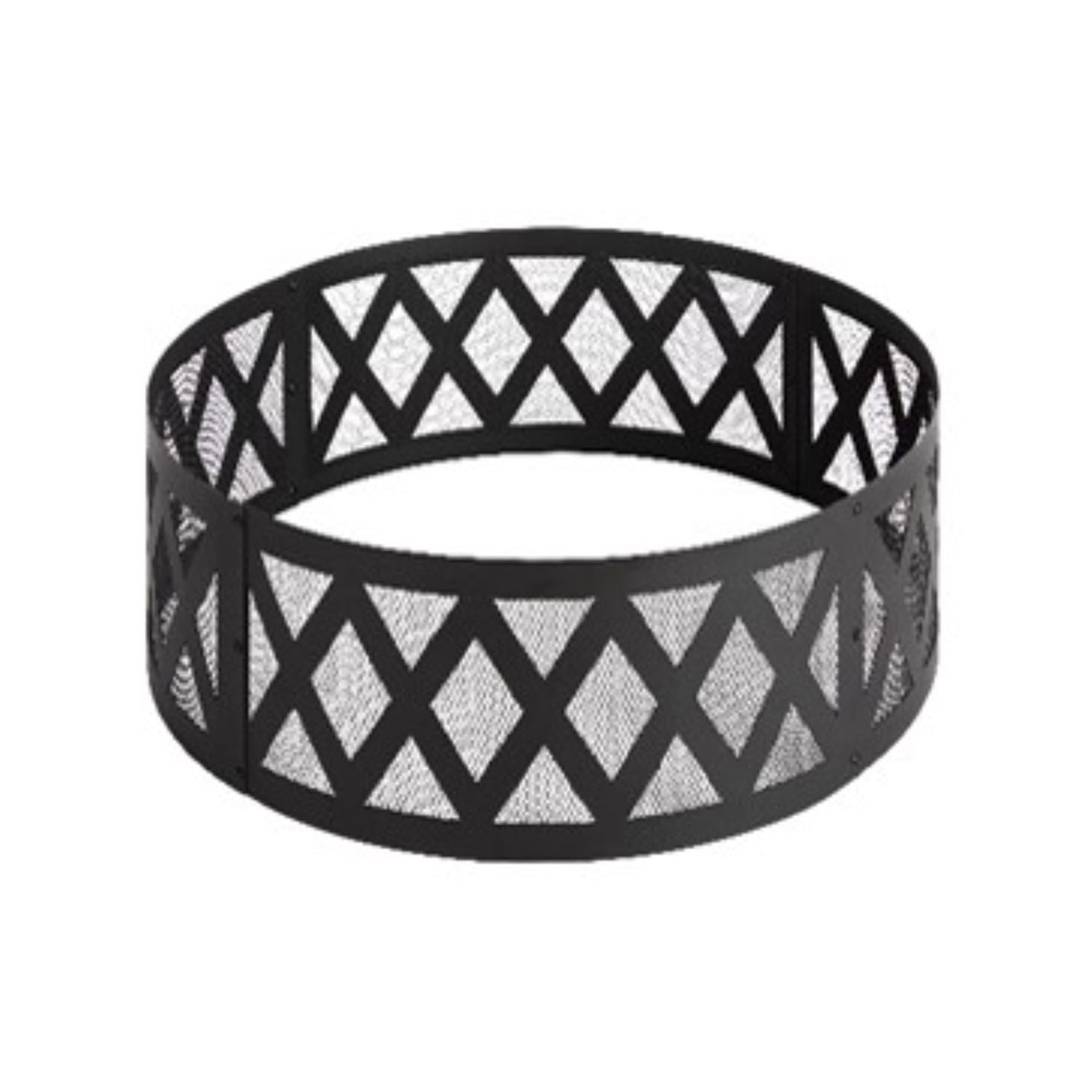 Living Accents Steel Round Propane Fire Pit Black 36"