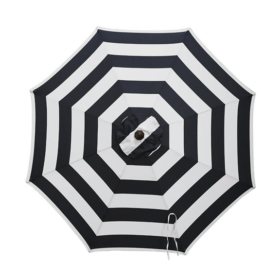 Living Accents 6.50" Navy & White Stripe Hexagon Market Patio Umbrella