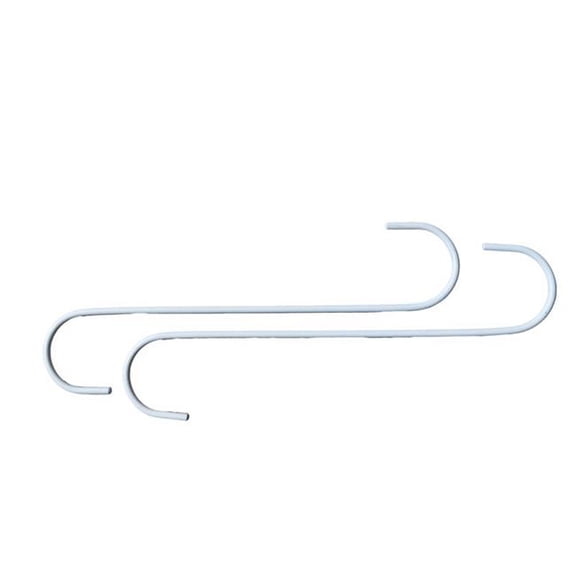 Living Accents 7035927 12 in. Steel S Extender Hook, White - Pack of 2