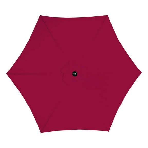 Living Accents 9 ft Tiltable Fabric Outdoor Market Umbrella in Brick Red