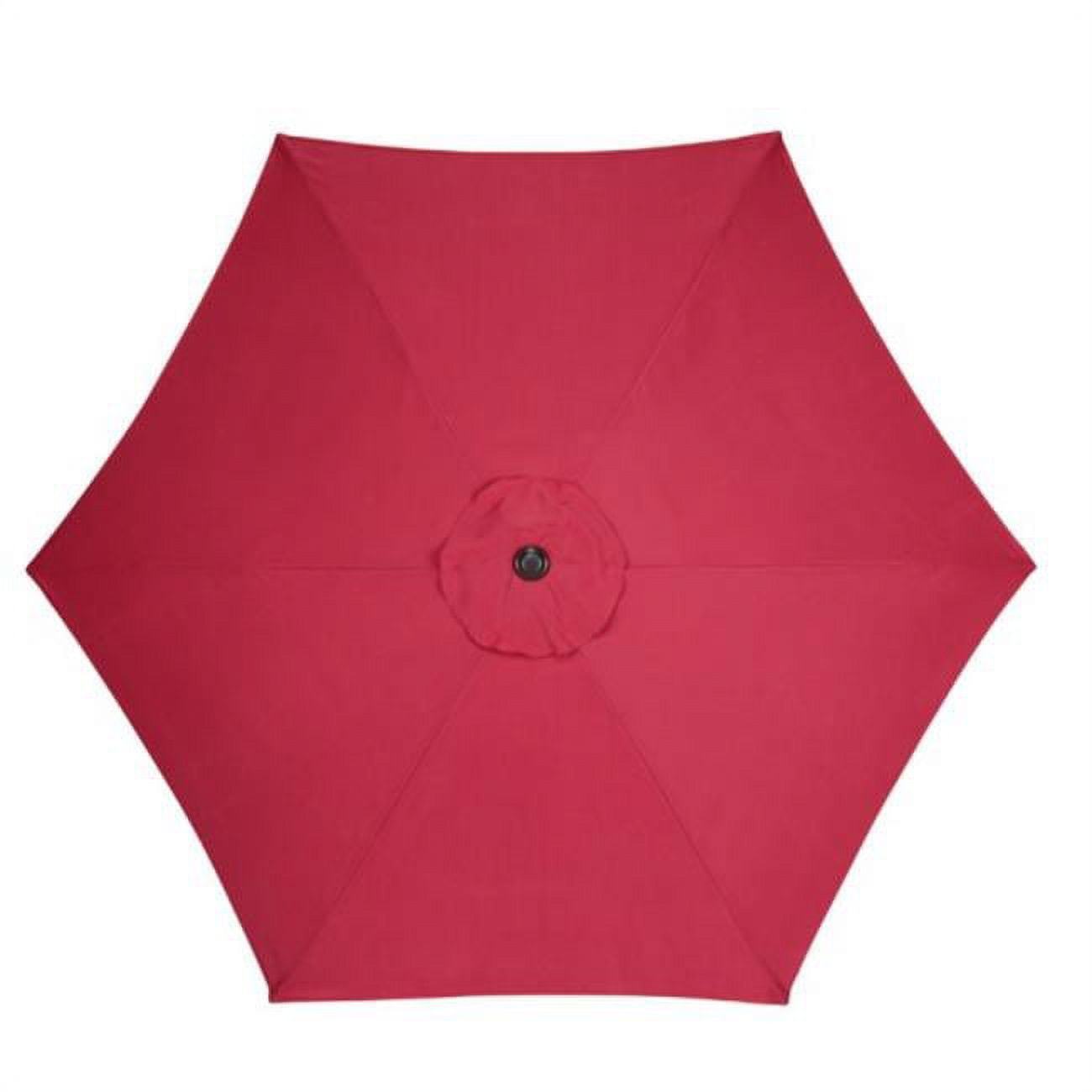 Living Accents 9 ft. Tiltable Red Polyester Market Umbrella